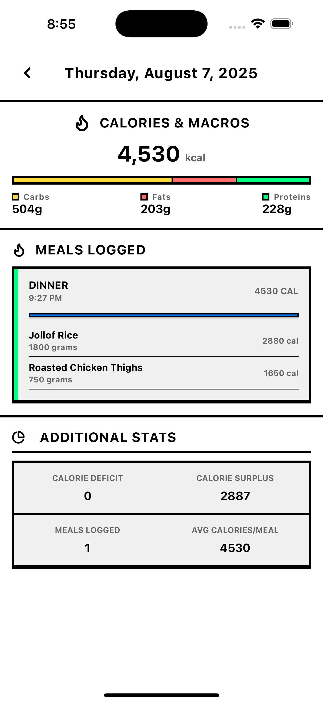 BruteCal Progress - Track your journey